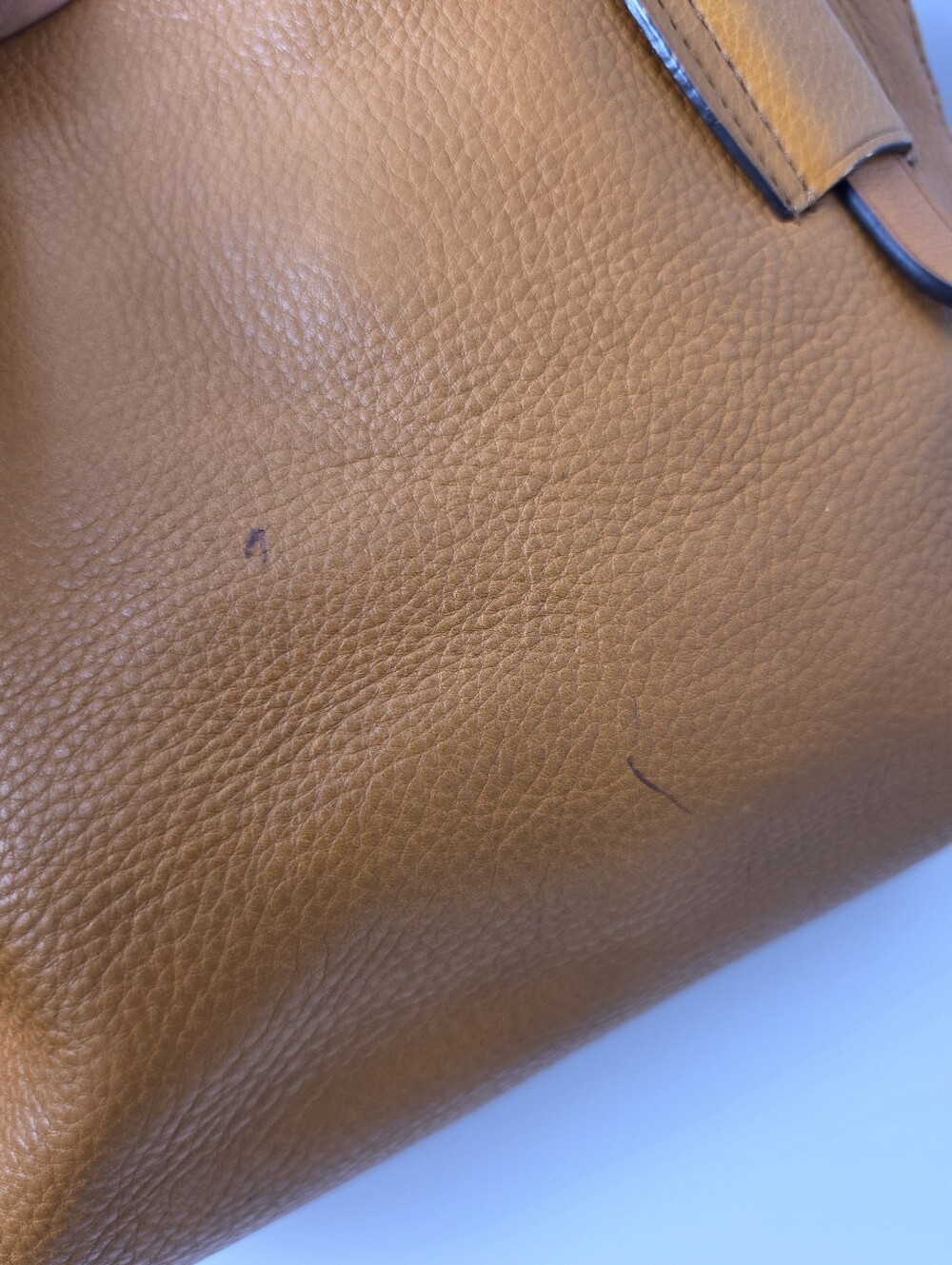 Ralph Lauren Leather Heritage Logo Cognac Tote Satchel Bag - Picture 15 of 16
